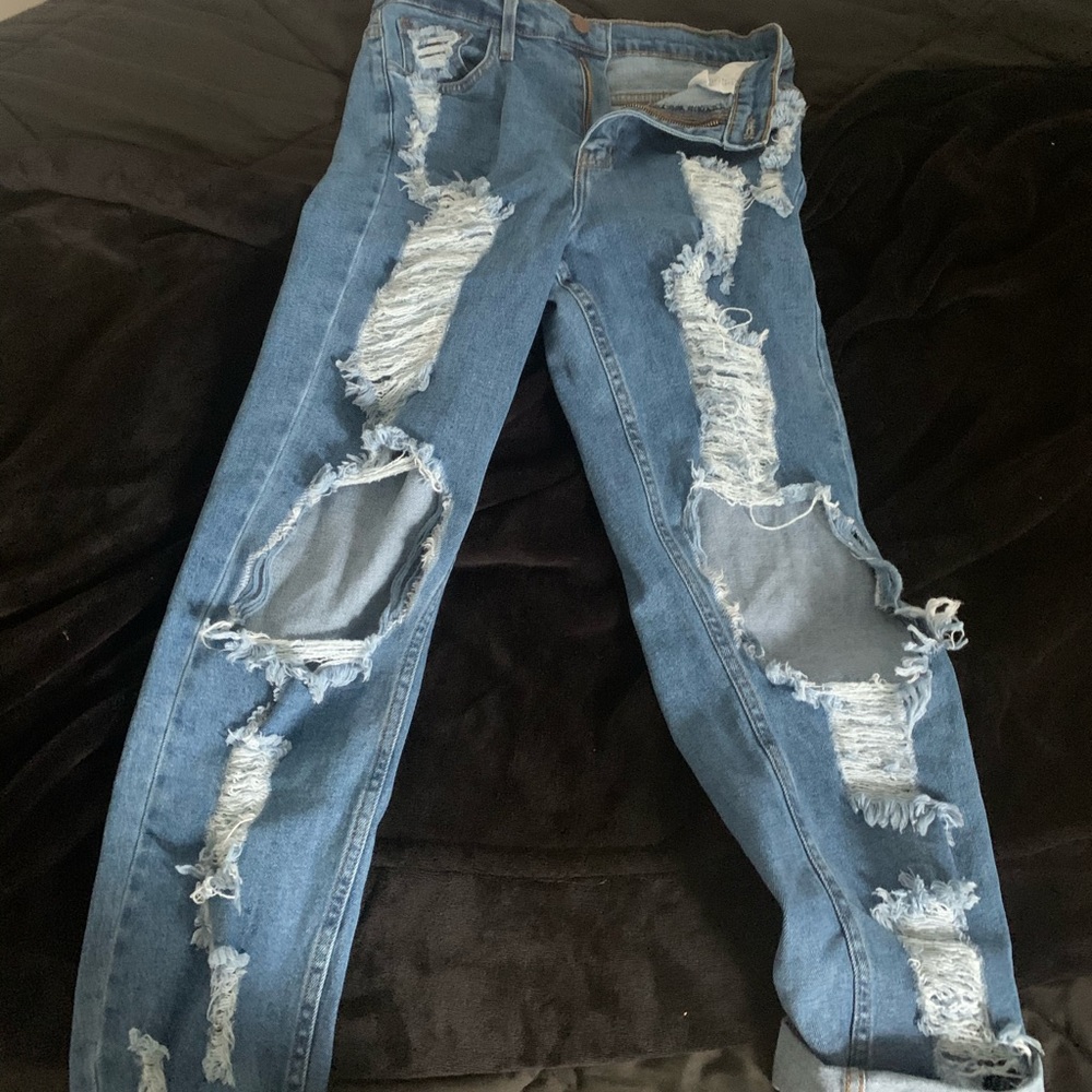 fashion nova distressed jeans